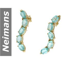 6 ct Apatite Earrings 14kt Gold