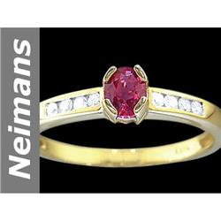 0.63 ct Songea Sapphire & Diamond Ring 14kt Gold