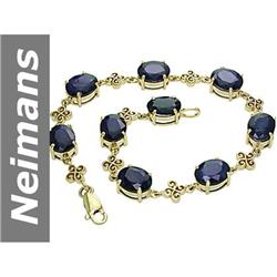 22.5 ct Sapphire Bracelet 14kt Gold