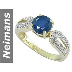 1.83 ct Sapphire & Diamond Ring 14kt Gold