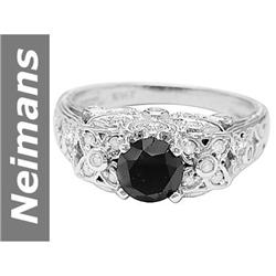 1.34 ct Black & White Diamond Ring 14kt Gold