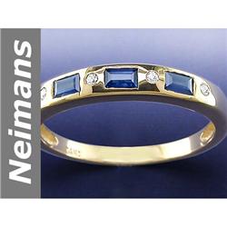 0.76 ct Sapphire & Diamond Ring 14kt Gold