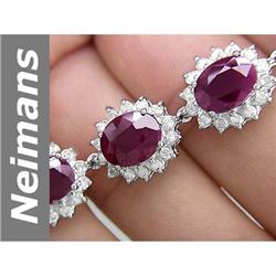 29.4 ct Ruby & Diamond Bracelet 14kt Gold