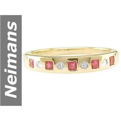 0.45 ct Ruby & Diamond Ring 14kt Gold