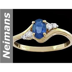 0.69 ct Sapphire & Diamond Ring 14kt Gold
