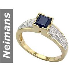 0.96 ct Sapphire & Diamond Ring 14kt Gold
