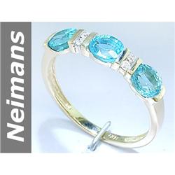 1.41 ct Apatite & Diamond Ring 14kt Gold
