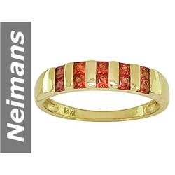 0.8 ct Songea Sapphire Ring 14kt Gold