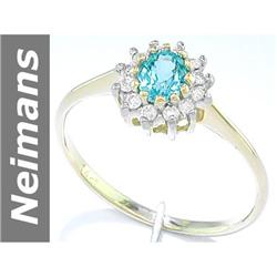 0.57 ct Apatite & Diamond Ring 14kt Gold