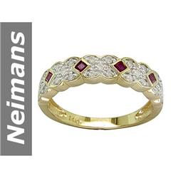 0.37 ct Ruby & Diamond Ring 14kt Gold