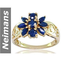 1.56 ct Blue Sapphire Ring 14kt Gold