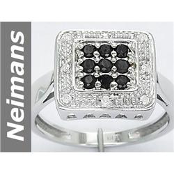 0.29 ct Black & White Diamond Ring 14kt Gold