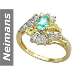 0.82 ct Apatite & Diamond Ring 14kt Gold