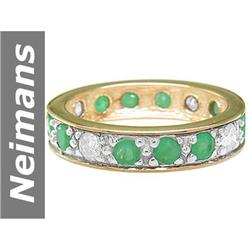 1.58 ct Emerald & Diamond Ring 14kt Gold