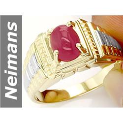 1.5 ct Ruby Gents Ring 14kt Gold