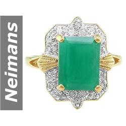 5 ct Emerald & Diamond Ring 14kt Gold