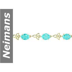 10.8 ct Apatite Bracelet 14kt Gold