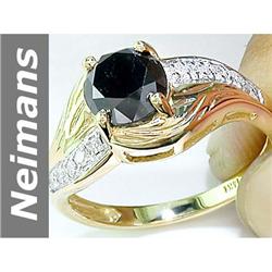 1.69 ct Black & White Diamond Ring 14kt Gold