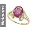 Image 1 : Classic 2.12 ct Ruby & Diamond Ring 14kt Gold No Res