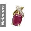 Image 1 : 2.91 ct Ruby & Diamond Pendant 14kt Gold