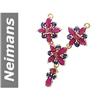 Image 1 : 6.3 ct Ruby , Sapphire & Violet Red Spinel Pendant 14kt Gold