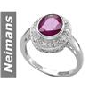 Image 1 : Big 3.05 ct  Rare Ruby & Diamond Ring 14kt Gold $1 NR