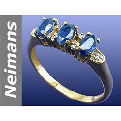 1.38 ct Sapphire & Diamond Ring 14kt Gold