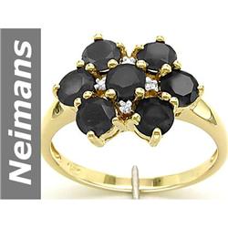2.12 ct Black & White Diamond Ring 14kt Gold