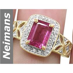 1.74 ct Ruby & Diamond Ring 14kt Gold