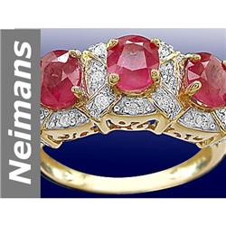 2.9 ct Ruby & Diamond Ring 14kt Gold
