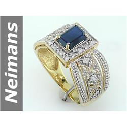 1.35 ct Sapphire & Diamond Ring 14kt Gold