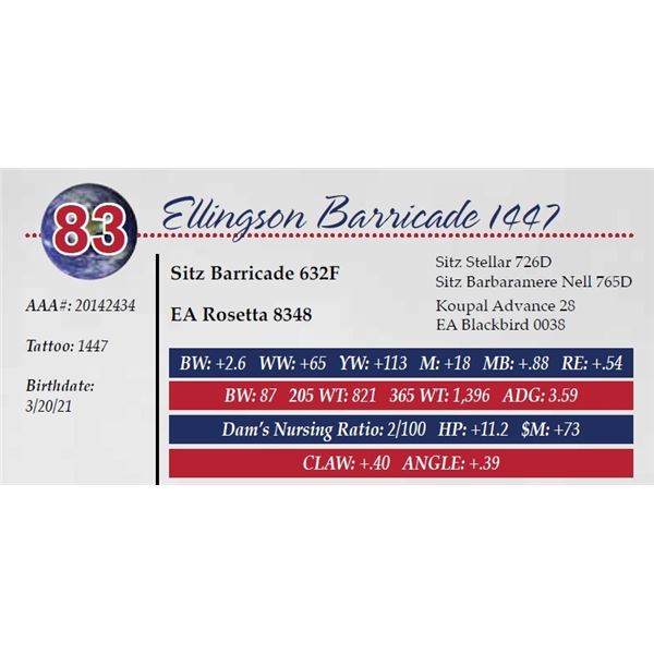 ELLINGSON BARRICADE 1447