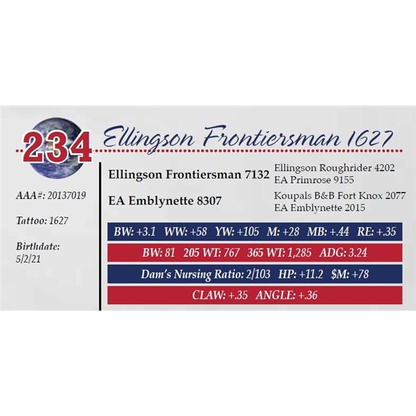 ELLINGSON FRONTIERSMAN 1627