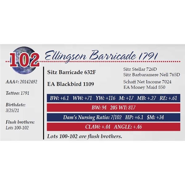 OUT OF SALE - ELLINGSON BARRICADE 1791