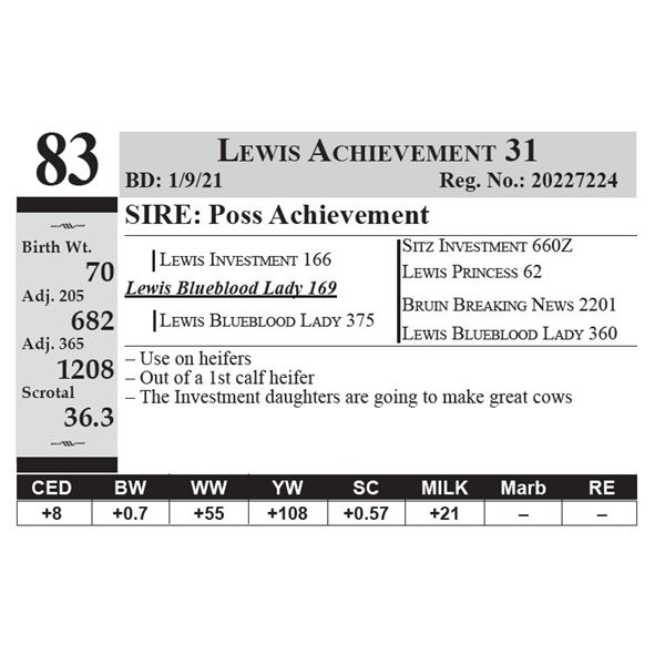 Lewis Achievement 31