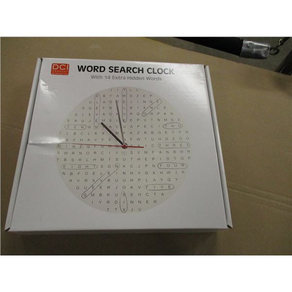 NEW WORD SEARCH CLOCK (MSRP 39.99)