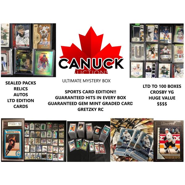 CANUCK AUCTIONS MULTI SPORTS AUTOGRAPHED MYSTERY BOX (GUARANTEED AUTOS IN EVERY BOX)