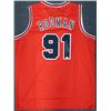 Image 1 : DENNIS RODMAN SIGNED CHICAGO BULLS JERSEY (BECKETT COA)