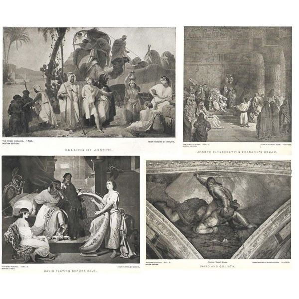 Set of Early 1900's Half Tone Prints, Religious Subjects