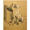 Image 1 : Early 1900's Lithograph, A Dog Day