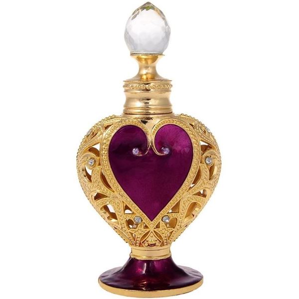 Valentine Heart Gilt Crystal Perfume Decanter