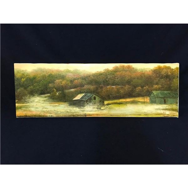 Smoky Mountain Cabin Oil Painting
