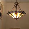 Image 3 : Tiffany-style Geoemetirc Inverted Ceiling Pendant Light