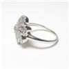 Image 2 : Diamond White Gold Flower Cocktail Ring