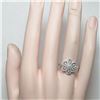 Image 4 : Diamond White Gold Flower Cocktail Ring