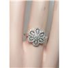 Image 5 : Diamond White Gold Flower Cocktail Ring