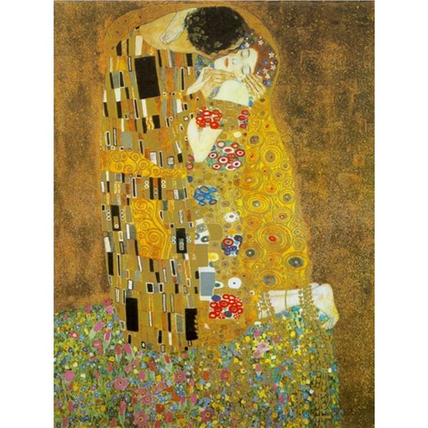 After Klimt, The Kiss Ceramic Art Tile