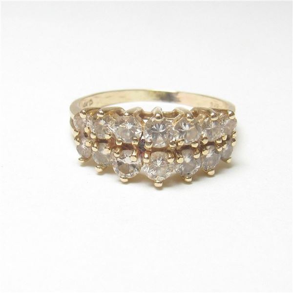 14kt Gold Diamond Cluster Ring