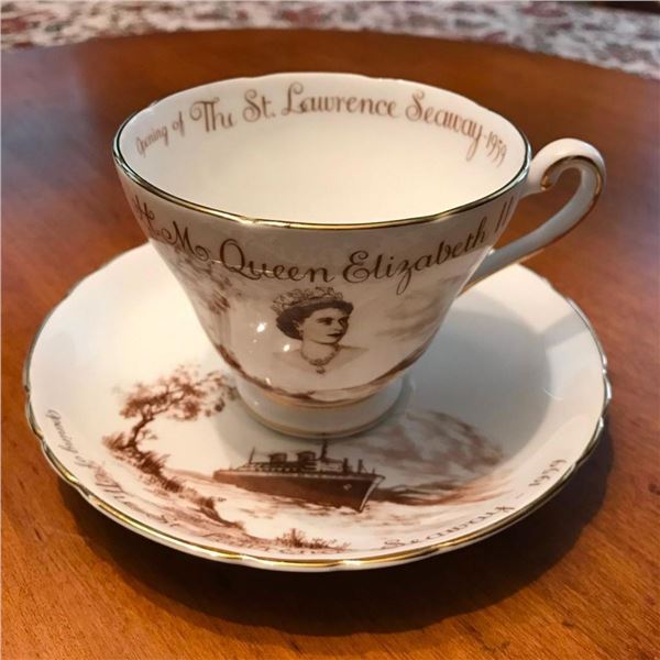 1959 Queen Elizabeth II, St. Lawrence Seaway Teacup Set