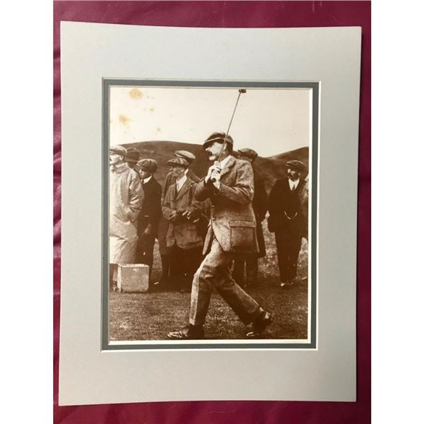 Late 19thc Golfing, Sepia Photo Print